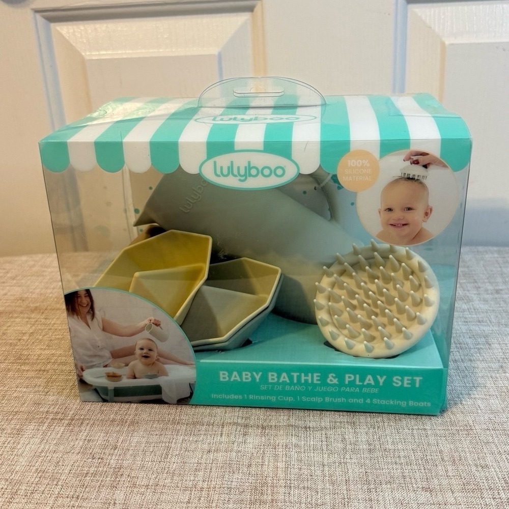 Lulyboo‎ Silicone Baby Bathe & Play Set New In Box BPA Free